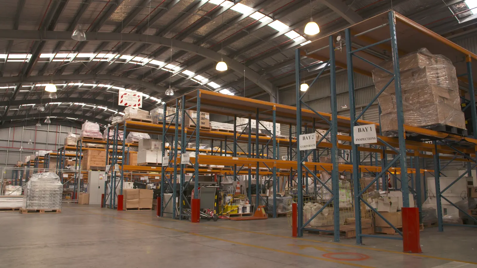 Warehouse with pallet racking